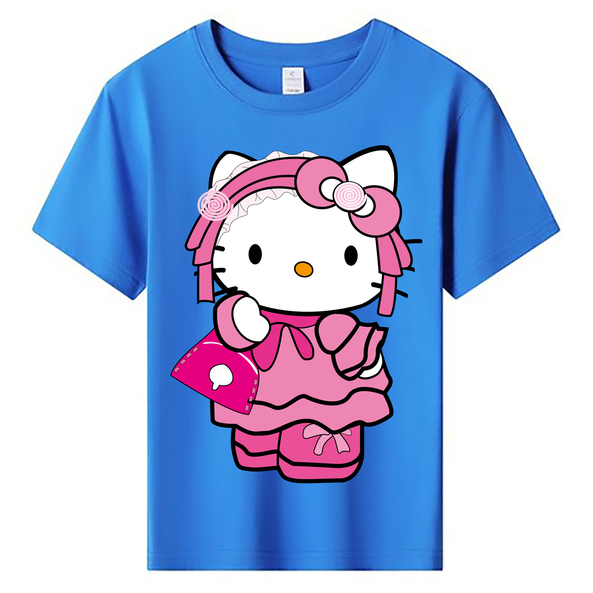 （画像用） Hello Kitty ハローキティ 綿100％キッズTシャツ（フロントプリント）